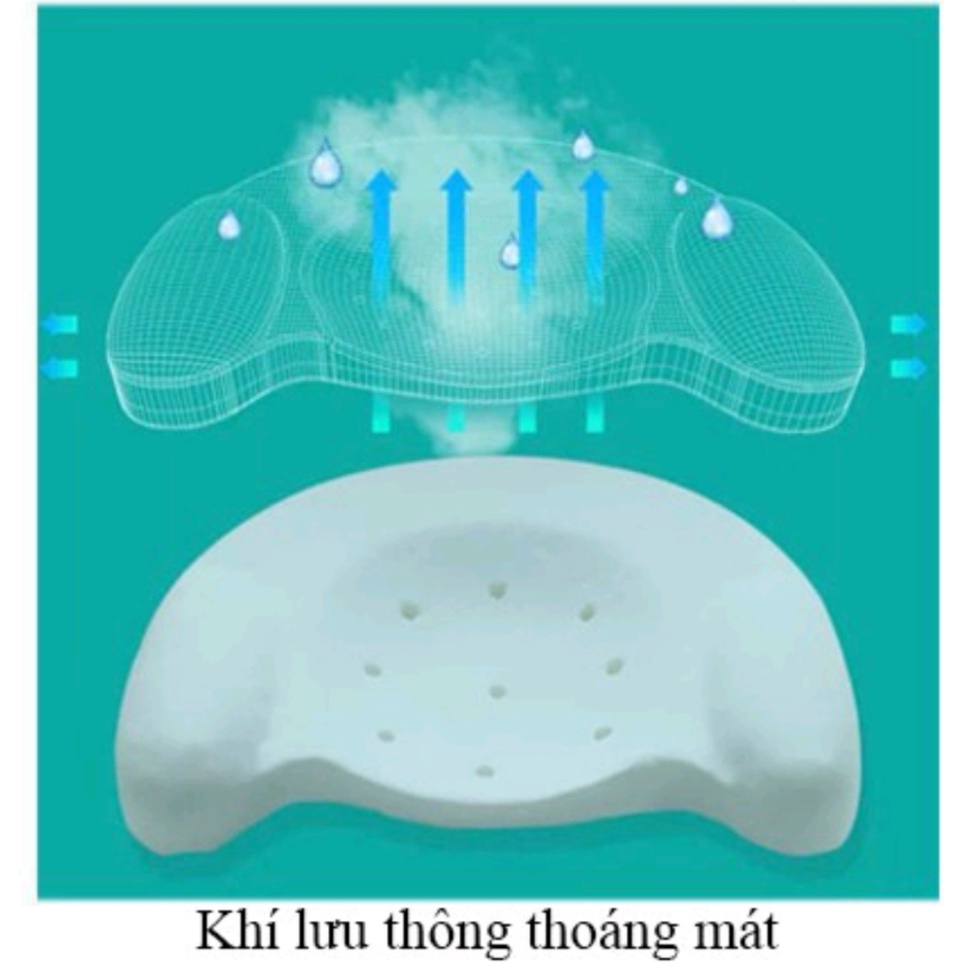 Gối cao su non chống méo đầu, bẹp đầu cho bé