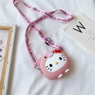 Túi đeo chéo silicon Hello kitty