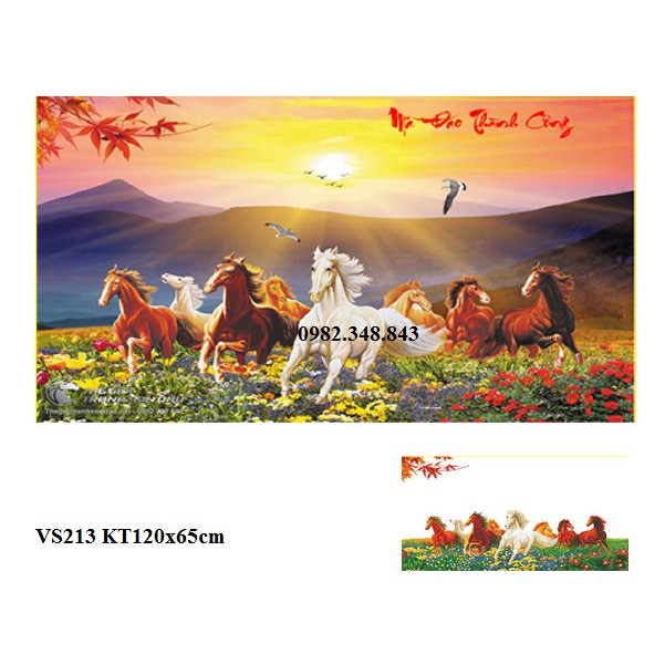 Tranh đính đá mã đáo thành công 120x60cm. Tranh gắn đá tự làm.