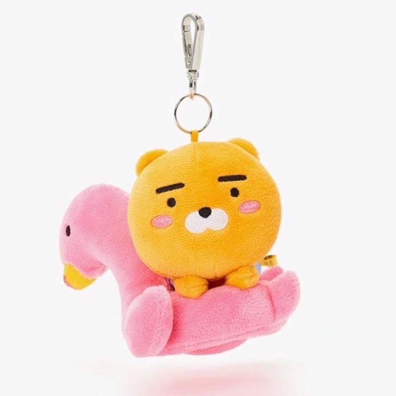 Móc khoá gấu bông đào cưỡi thiên nga/ rian cưỡi hạc mặc đồ bơi chính hãng còn tag