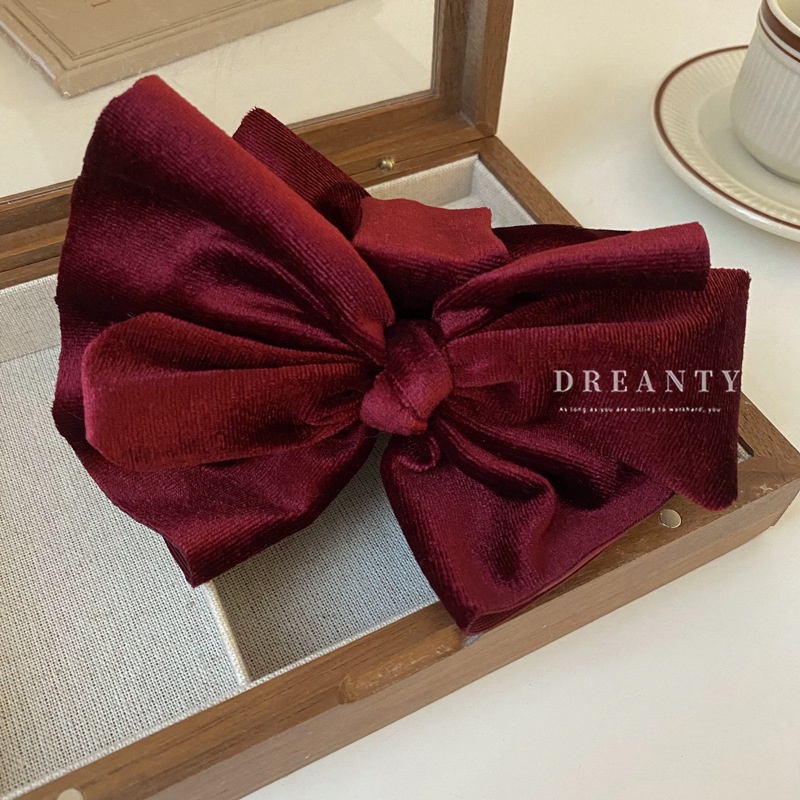 Kẹp Tóc Hình Cá Mập Đính Nơ Phong Cách Cổ Điển Thời Trang Cao Cấp