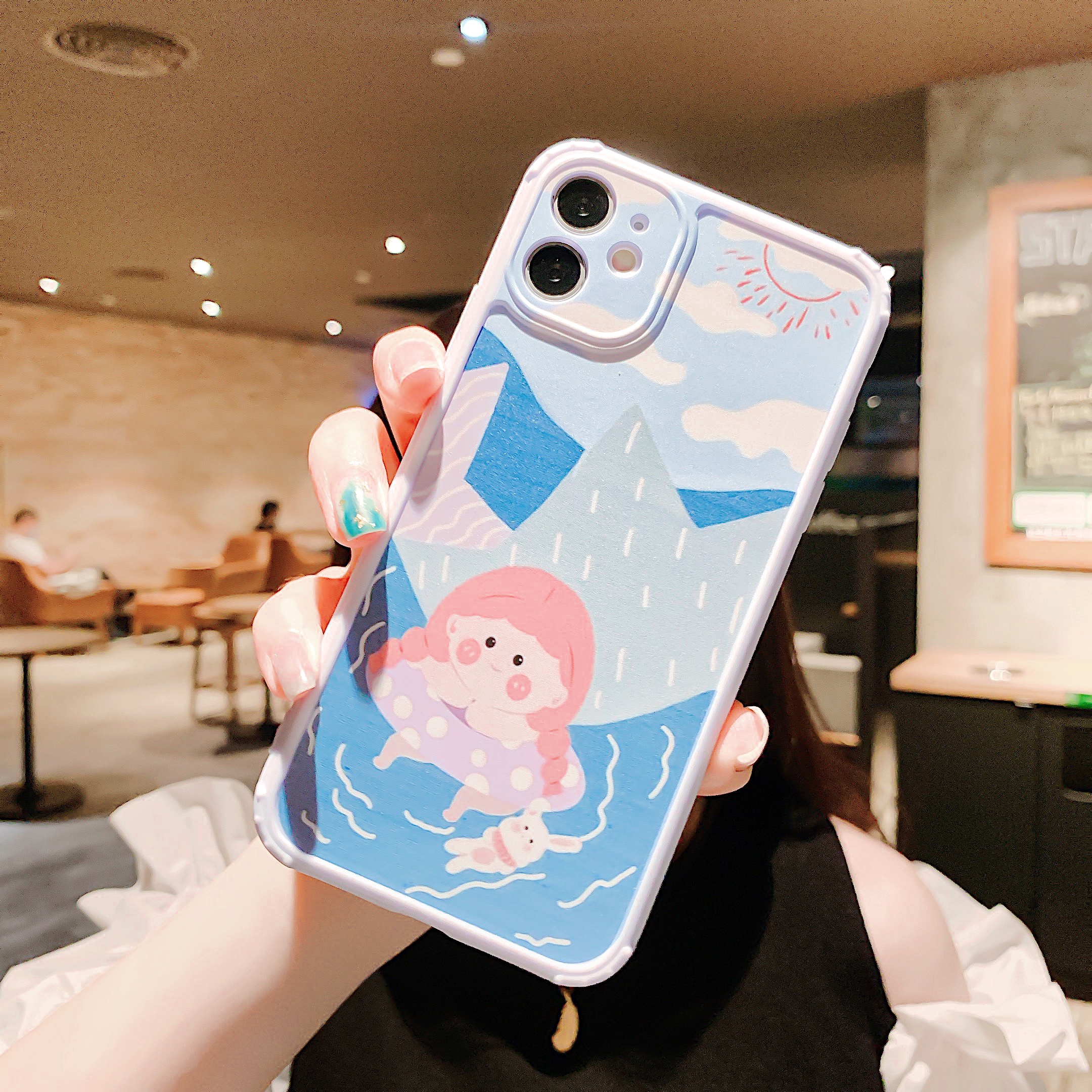 Ốp Lưng In Hình Cô Gái Bơi Lội Cao Cấp Cho Iphone X Xr Xs Max 8 7 6s 6 Plus 12 11 Pro Max 12mini Se 2020