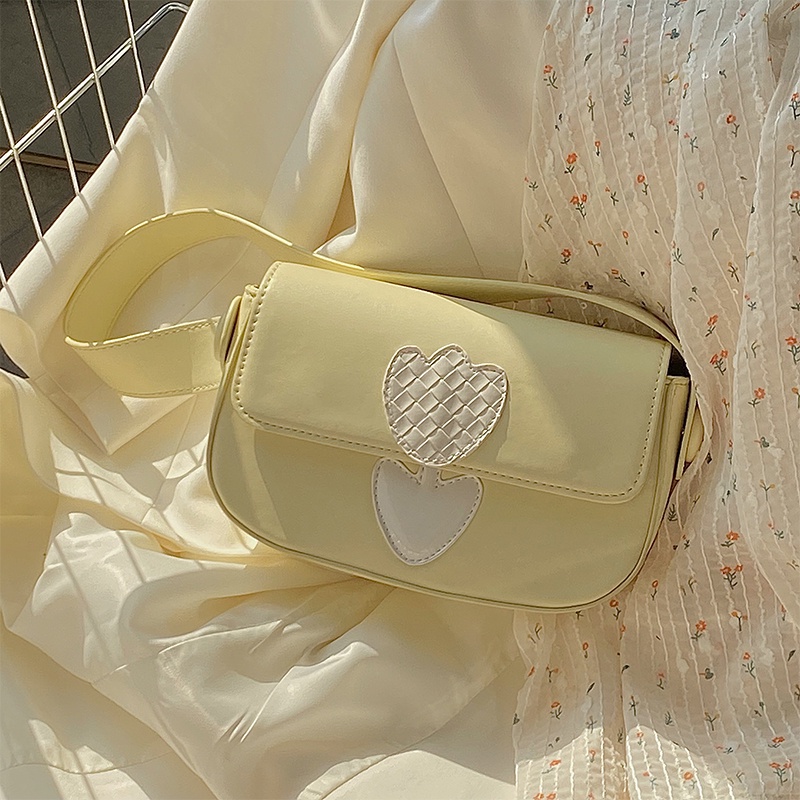 IELGY Túi Đeo Vai In Họa Tiết Trái Tim Thời Trang Cho Nữ