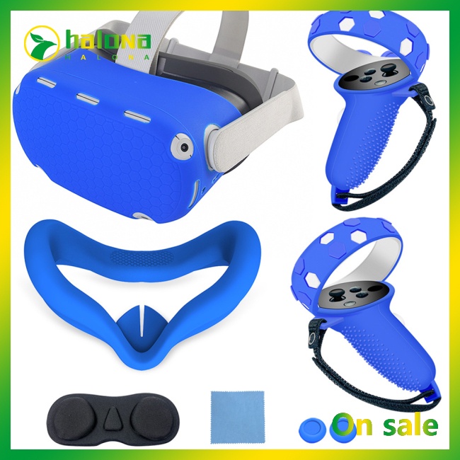 Vỏ Bọc Tay Cầm Thực Tế Ảo Vr Bằng Silicone Chống Trượt Cho Oculus Quest2 Vr