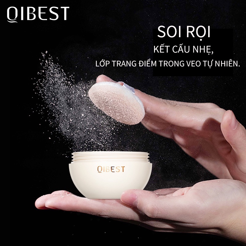 Phấn Phủ QIBEST Dịu Nhẹ Chống Thấm Nước Lâu Trôi 5 Màu 34.5g