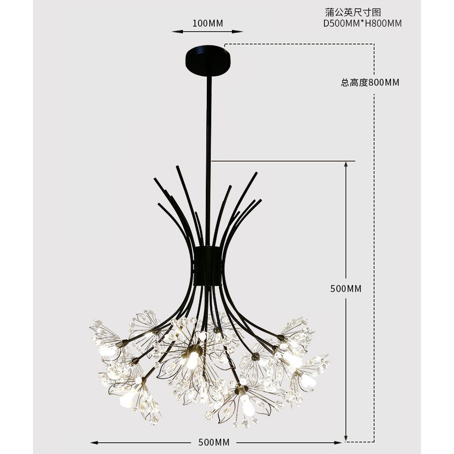 Đèn Thả Hình Chổi Độc Đáo Trang Trí Nhiều Không Gian Nội Thất Khác Nhau Như Phòng Khách , Phòng Ăn [ Bảo hành 3 Năm ]