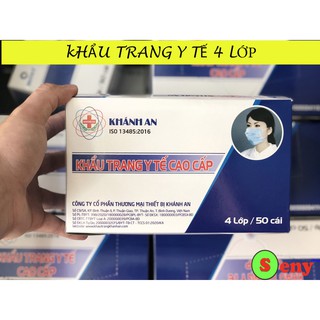Khẩu trang y tế kháng khuẩn 4 lớp,hôp 50 cái khánh an