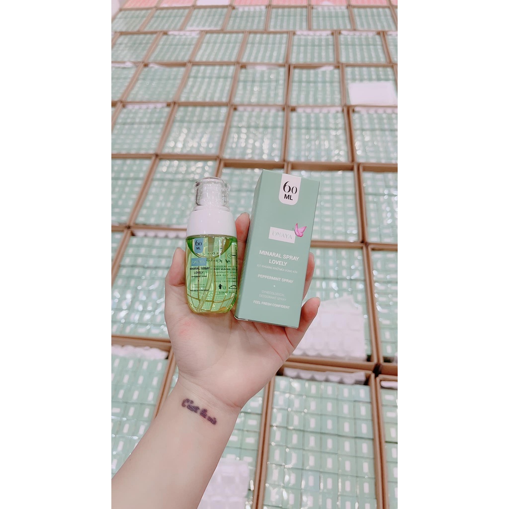 [Chính Hãng] xịt khoáng vùng kín onaya Minaral Spray Lovely TQ group chai 60ml