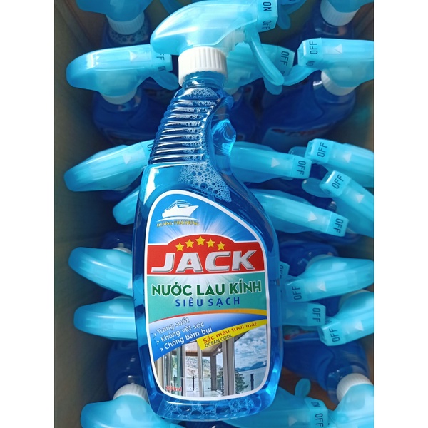 Nước lau kính JACK đa năng siêu sạch - Chai 650ml