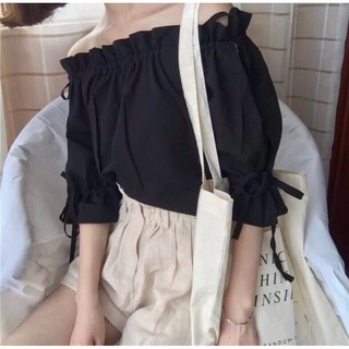 áo trể vai tay nơ 33