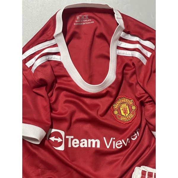Set Bộ quần áo bóng đá trẻ em vải gai thái clb Manchester Mu sân nhà màu đỏ 2021 2022