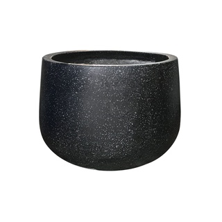 Chậu đá mài bàu thấp 22x20cm đen (chỉ giao hỏa tốc)