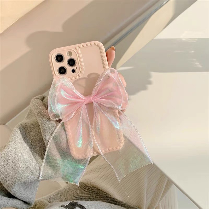 Ốp Điện Thoại Phối Nơ Xinh Xắn Cho Iphone6 7 8 Plus 11 Iphone 11 Pro 11 Promax 12 12 Pro 12 Promax