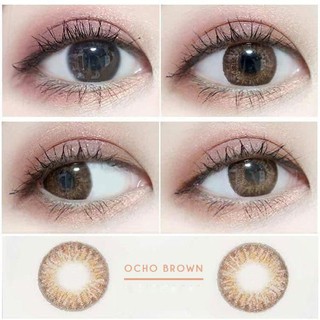 Lens cao cấp màu nâu họa tiết-OCHO BROWN Silicone Hydrogel