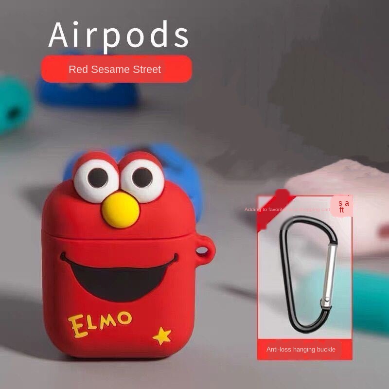 INPODS Vỏ Đựng Bảo Vệ Hộp Sạc Tai Nghe Airpods 1 / 2 Bằng Silicone Mềm Hình Hoạt Hình 12 Inch 12