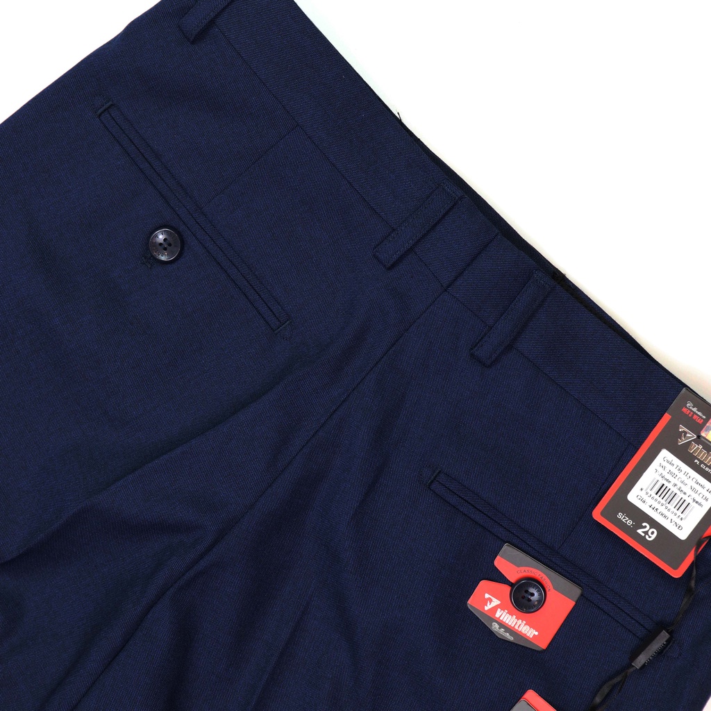 Quần Tây Nam Công Sở 1 Ly Classic Vĩnh Tiến Vải Mỏng Co Giãn 445 - Màu Trơn C136