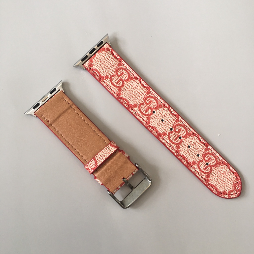 Dây đeo G C màu hồng dành cho Apple Watch đồng hồ thông minh series 1/2/3/4/5/6/7/SE size 38/40/41/42/44/45mm