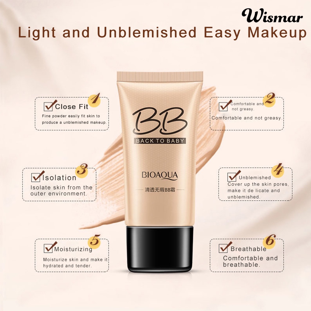 Kem nền BB dạng lỏng kiểm soát dầu dưỡng ẩm làm trắng da 40g | BigBuy360 - bigbuy360.vn