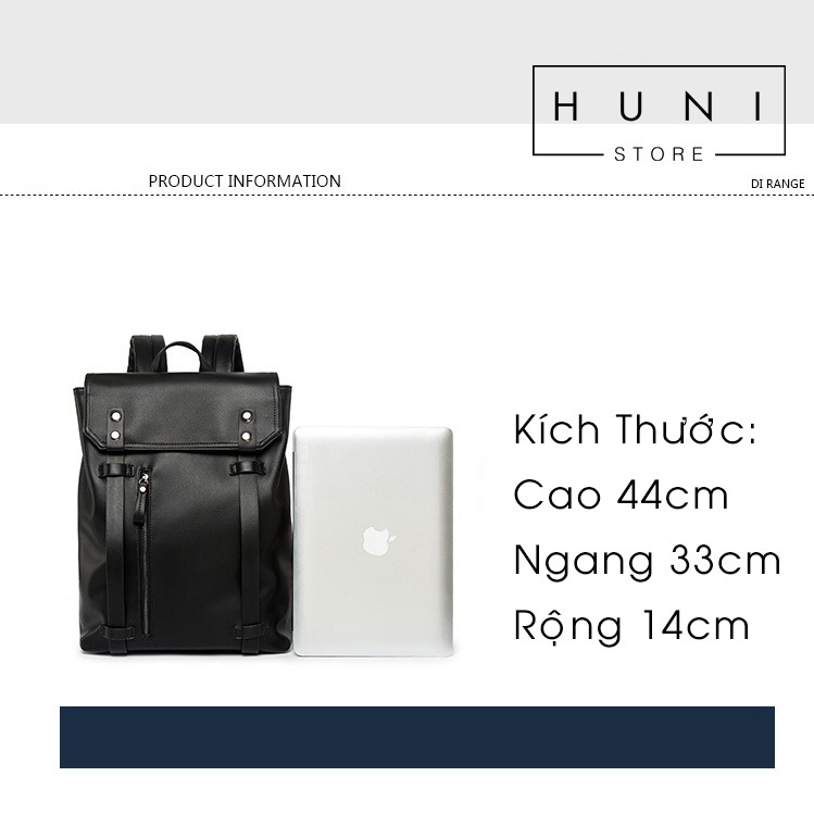 Balo Da Chất Liệu Cao Cấp Thiết Kế Basic Sang Trọng - Huni Store L1013