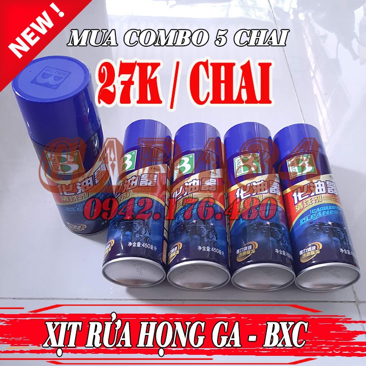 COMBO 5 CHAI XỊT RỬA HỌNG GA - BÌNH XĂNG CON BOTNY