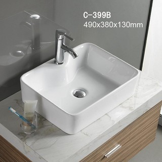 Chậu bàn đá vuông - Chậu lavabo đặt bàn hàng chính hãng bảo hành 10 năm