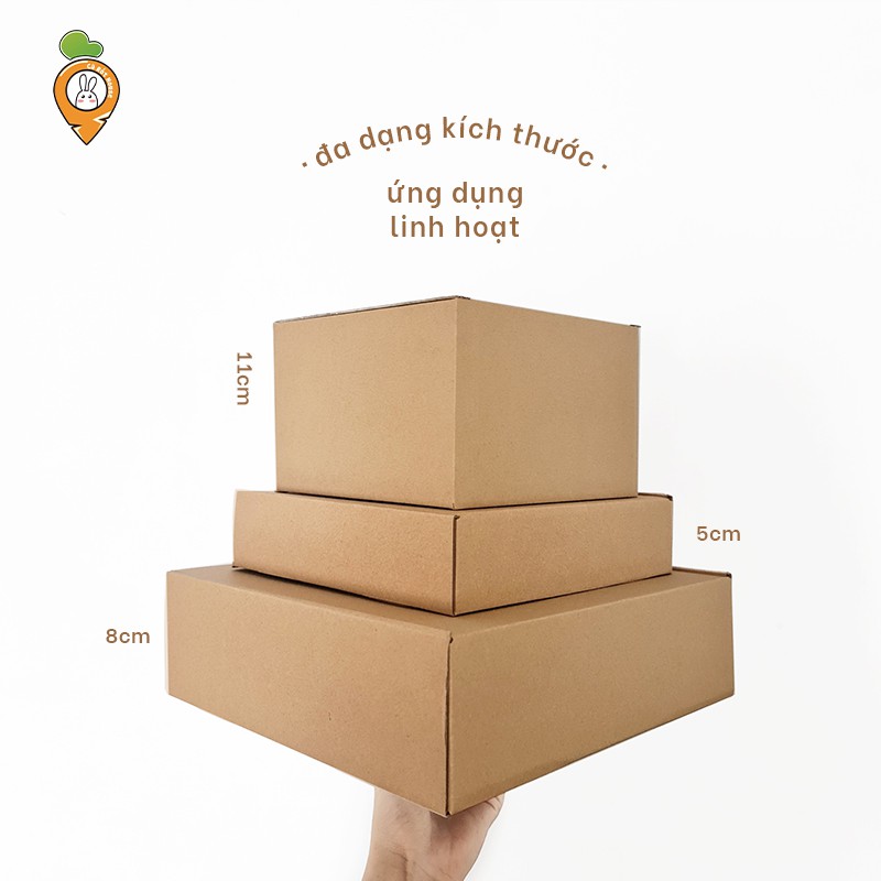 [17x17x11cm] Hộp carton nắp gài đựng hàng (quần áo, quà tặng, handmade) / [Ảnh thật][Ưu đãi][Sỉ lẻ]