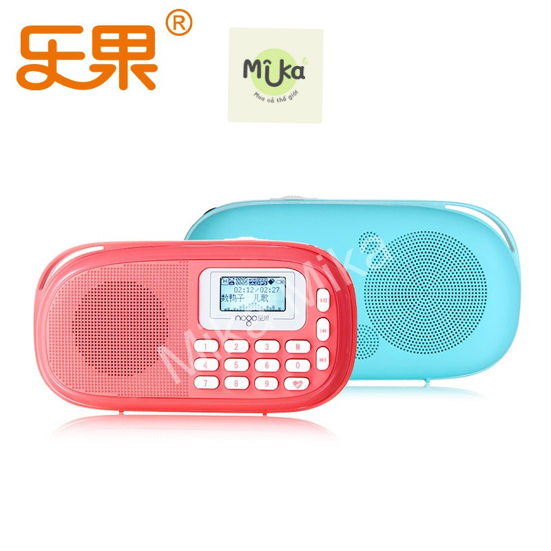 Đài nghe nhạc mini cho bé từ thẻ nhớ dùng làm loa ngoài đài nghe FM loa tắm tiếng Anh Nogo