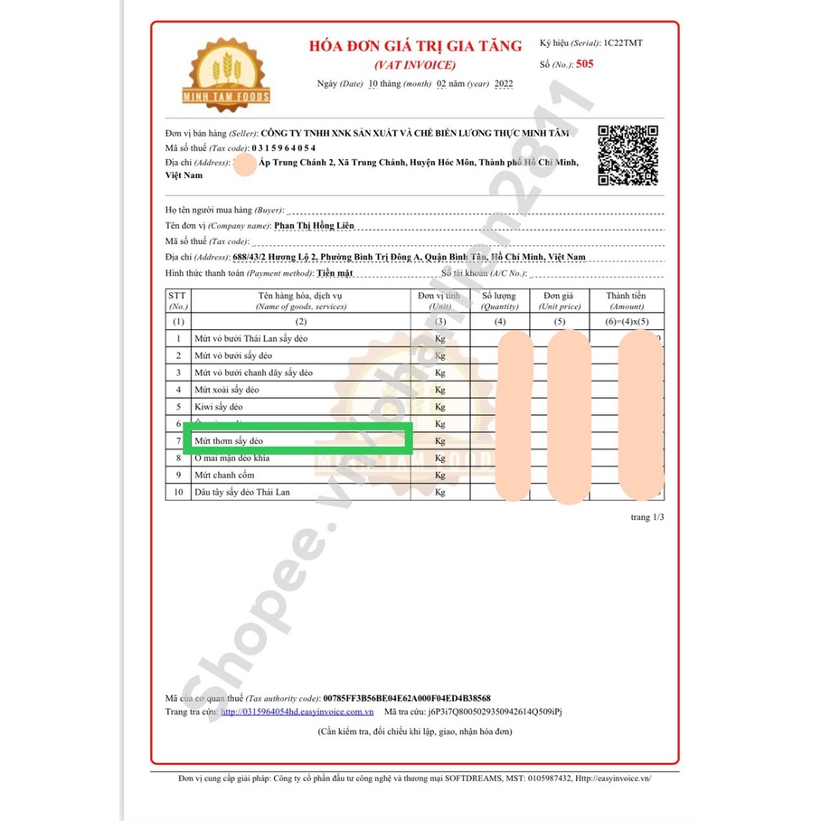 100g Mứt thơm sấy dẻo