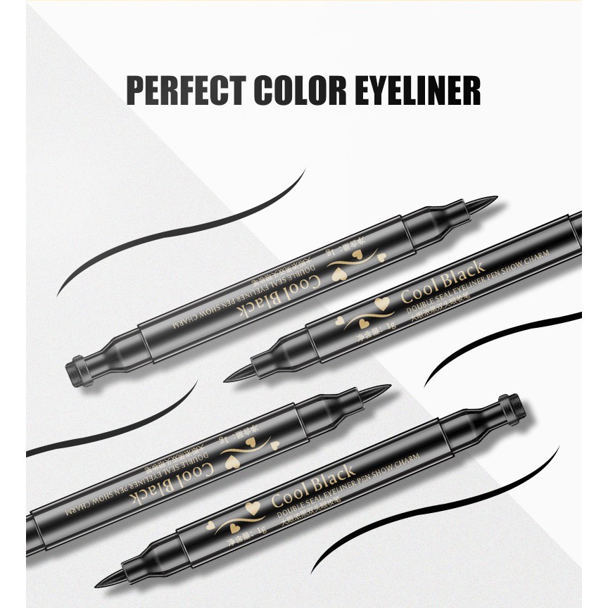 Bút Xăm Hình Ngôi Sao, Tim, mặt trăng Kèm 1 Đầu Kẻ Mắt Cá Tính | BigBuy360 - bigbuy360.vn