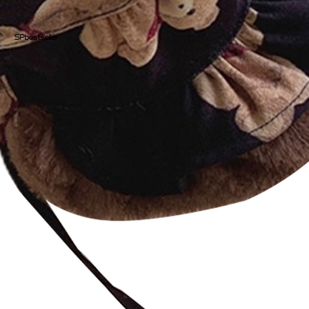 Mũ Đội Đa Năng In Họa Tiết Gấu / Chó Hoạt Hình 2 Màu Tùy Chọn