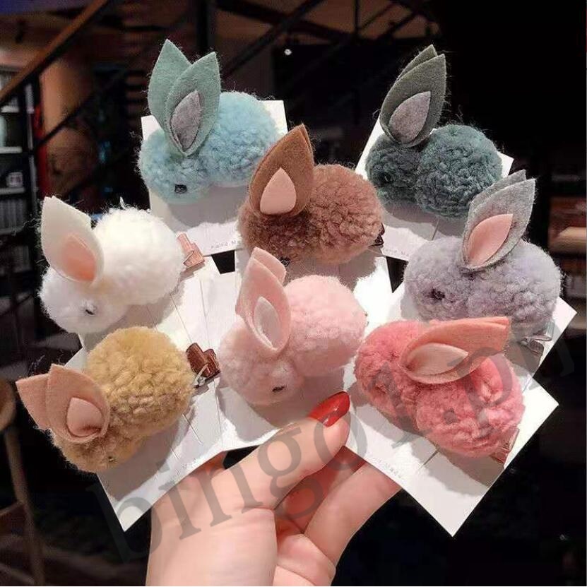 Kẹp Tóc Hình Thỏ Nhồi Bông Dễ Thương