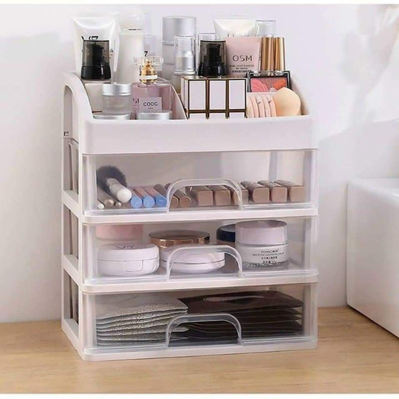 Kệ đựng mỹ phẩm 3 tầng