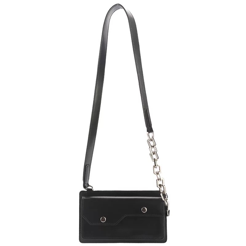 Túi Xách Đeo Dưới Cánh Tay Dáng Vuông Nhỏ Phối Dây Xích Thời Trang Cho Nữ