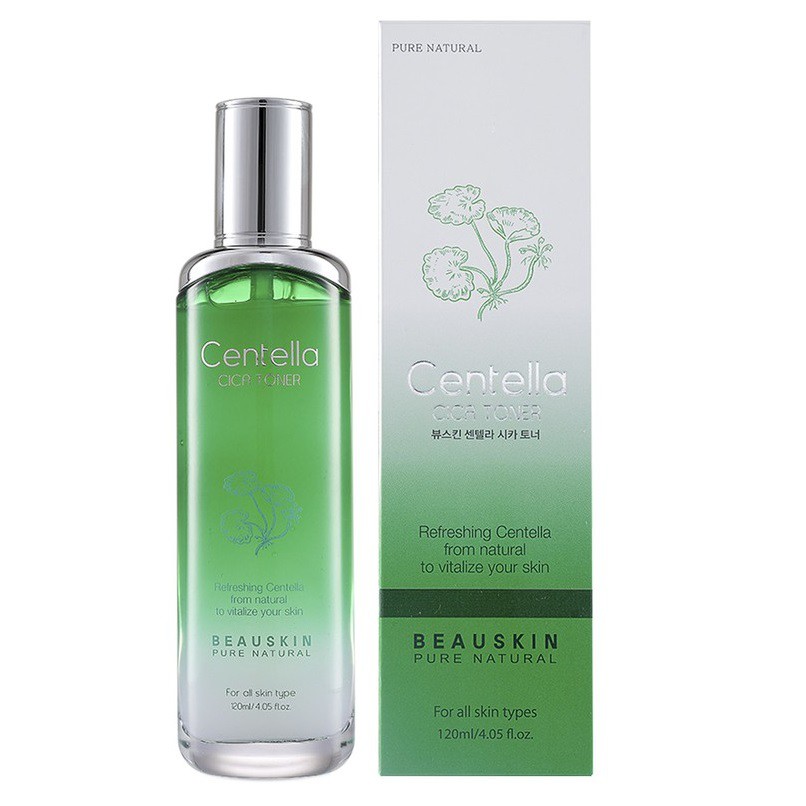 Nước hoa hồng Beauskin Centella Cica Toner Hàn quốc cao cấp giúp trắng da, xóa mờ thâm mụn 120ml/ Chai