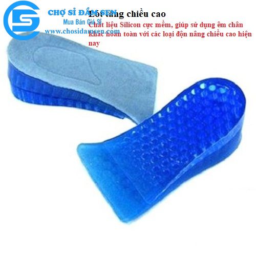 Miếng lót đế giày tăng chiều cao silicon siêu êm ái, giày đế cao, giày độn gót G54-Lotgiay-4xanh