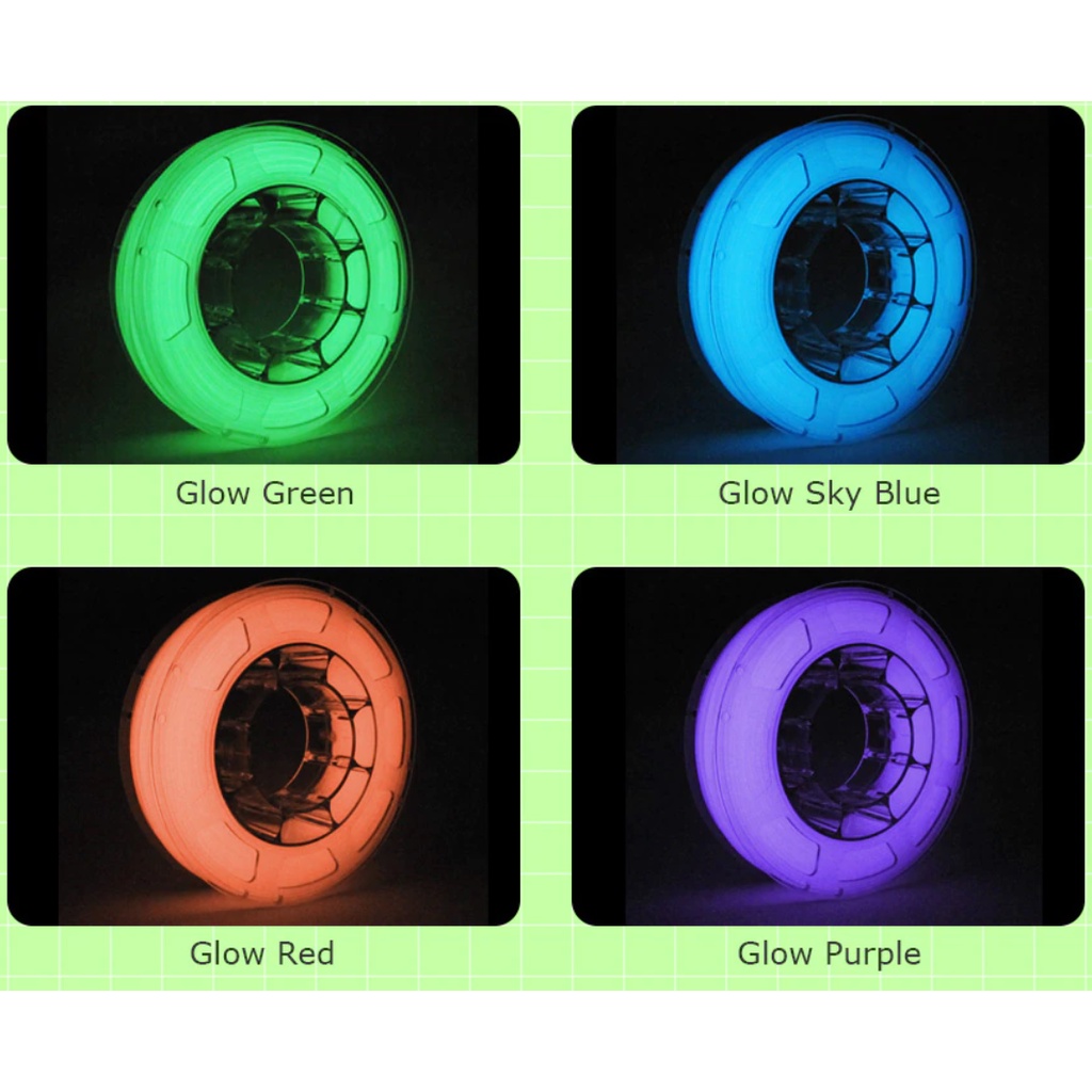 Nhựa In 3D luminous PLA PETG Glowing phát sáng dạ quang trong tối