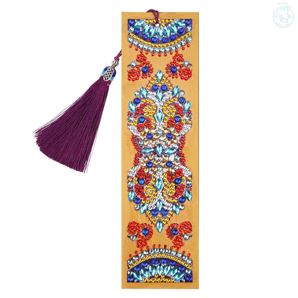 Phụ Kiện Đánh Dấu Sách Da 5d Đính Tua Rua Diy