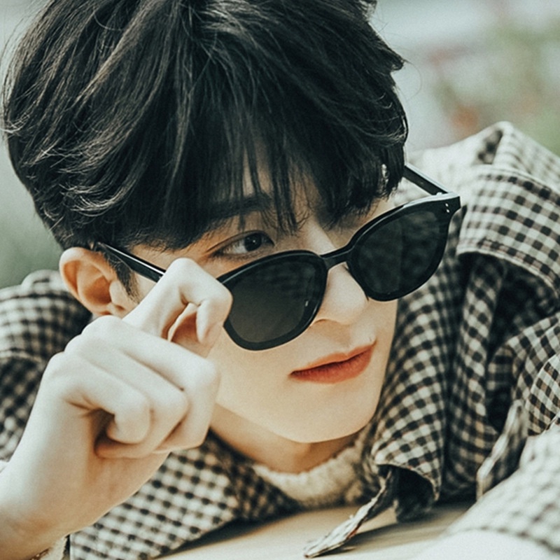 Kính mát gọng oval chống tia UV400 phong cách Hàn Quốc cho cả nam và nữ