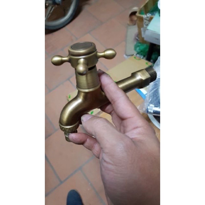 Vòi nước tay gạt đồng Dragon gold tặng băng tan