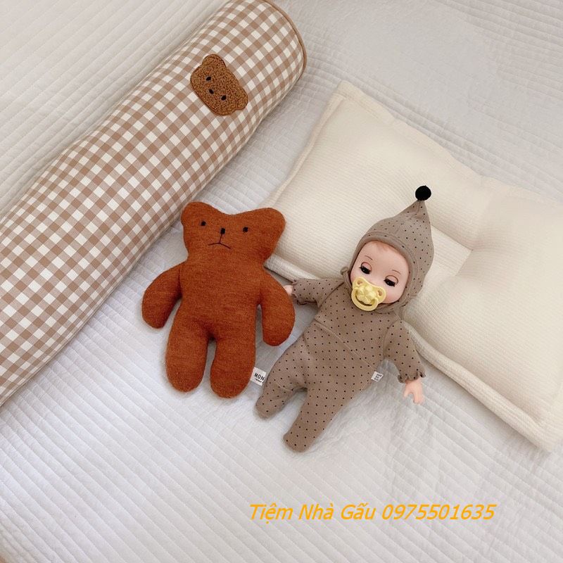 Chăn Ga Gối Nệm Gắn Gấu Hàn Quốc cho bé Dottodot hàng cao cấp ảnh thật
