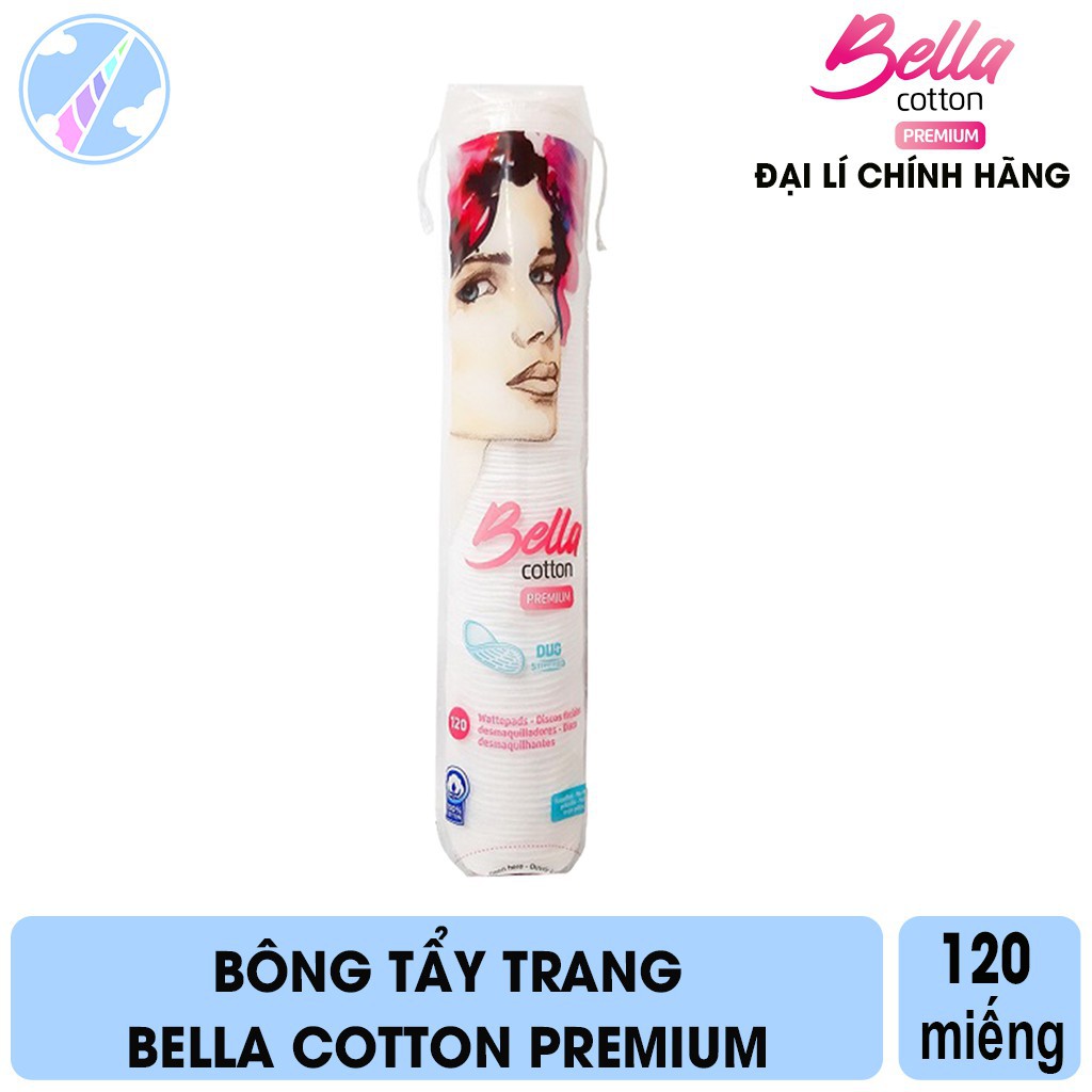 bông tẩy trang 💞𝑭𝒓𝒆𝒆𝒔𝒉𝒊𝒑💖 Bông Tẩy Trang Bella Cotton Premium 120 Miếng