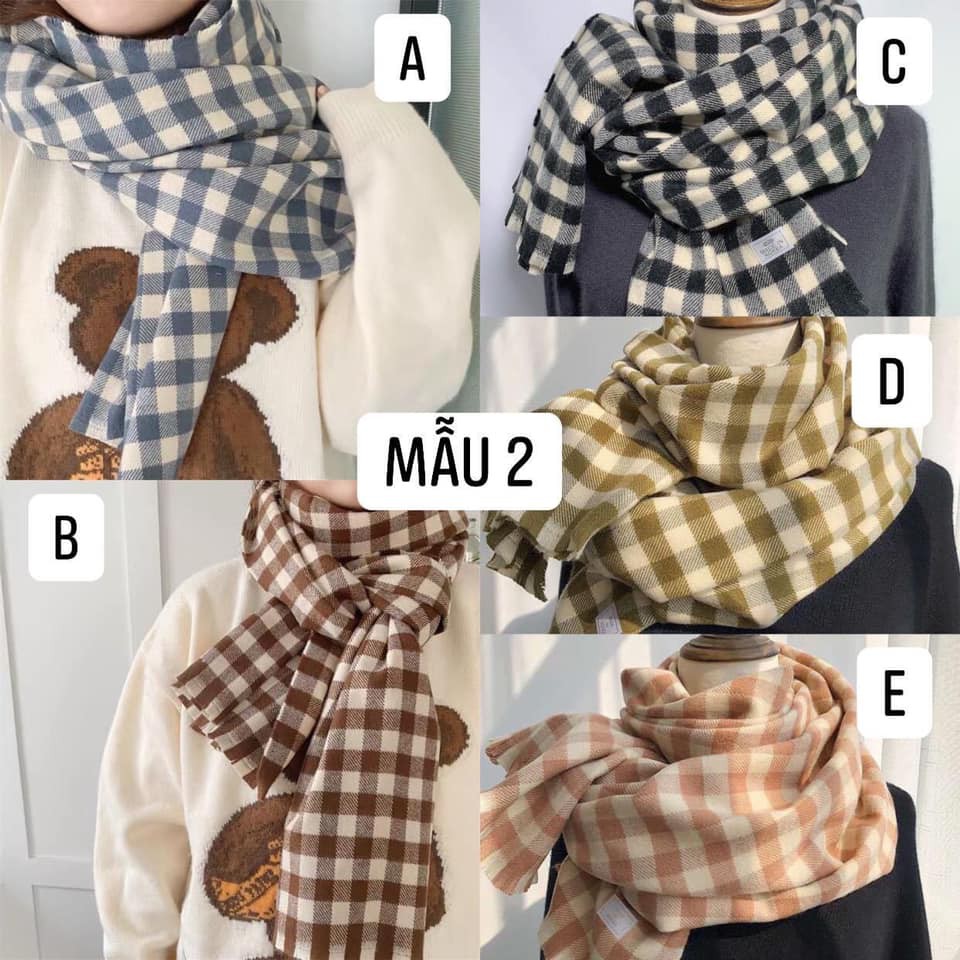 Khăn len kẻ