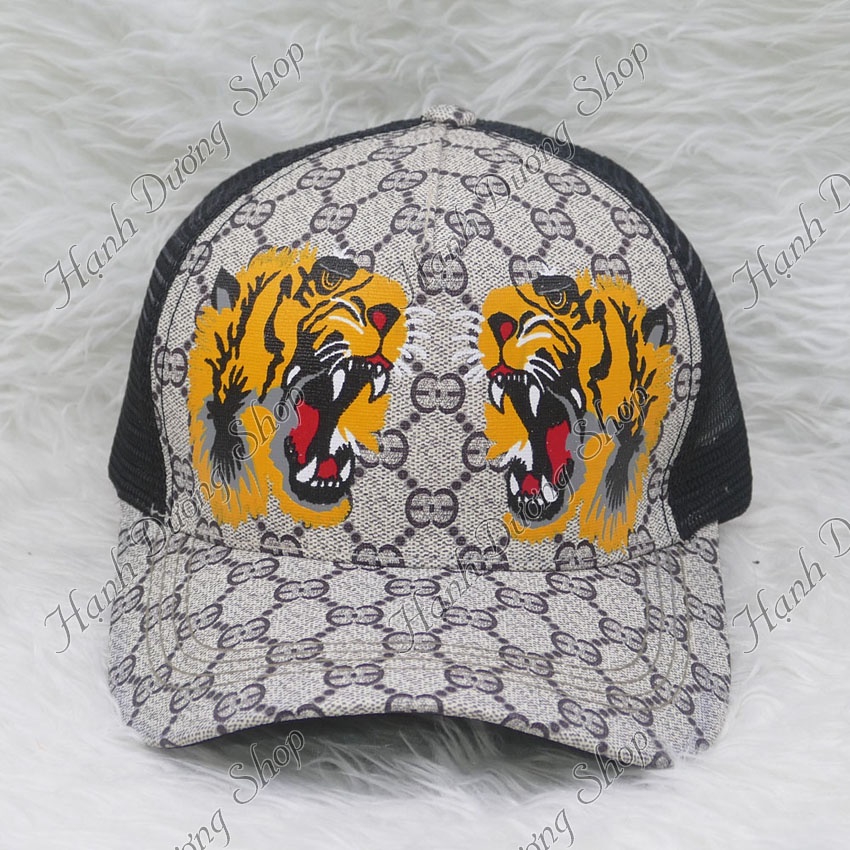 Mũ kết lưới thêu họa tiết đầu cọp ngầu, phong cách thời trang phù hợp cả nam lẫn nư