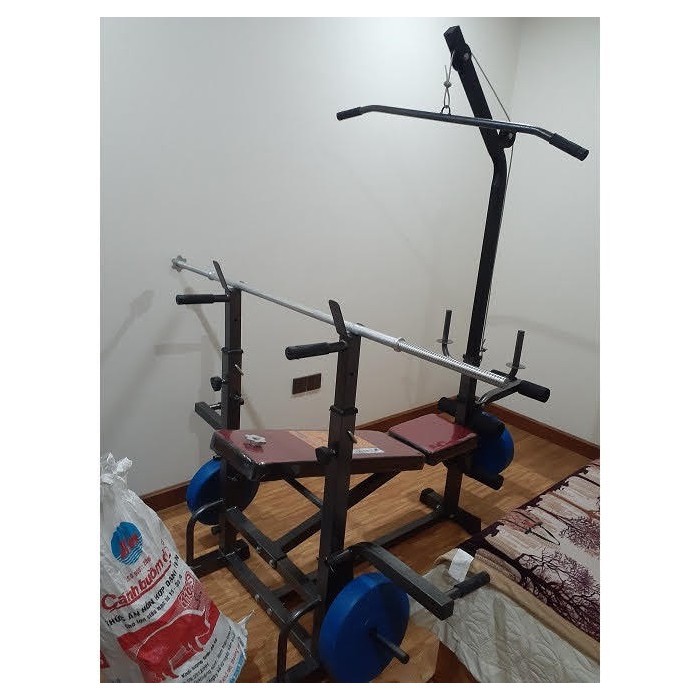 Dàn tập tạ đa năng - hỗ trợ tập tạ ngay tại nhà .