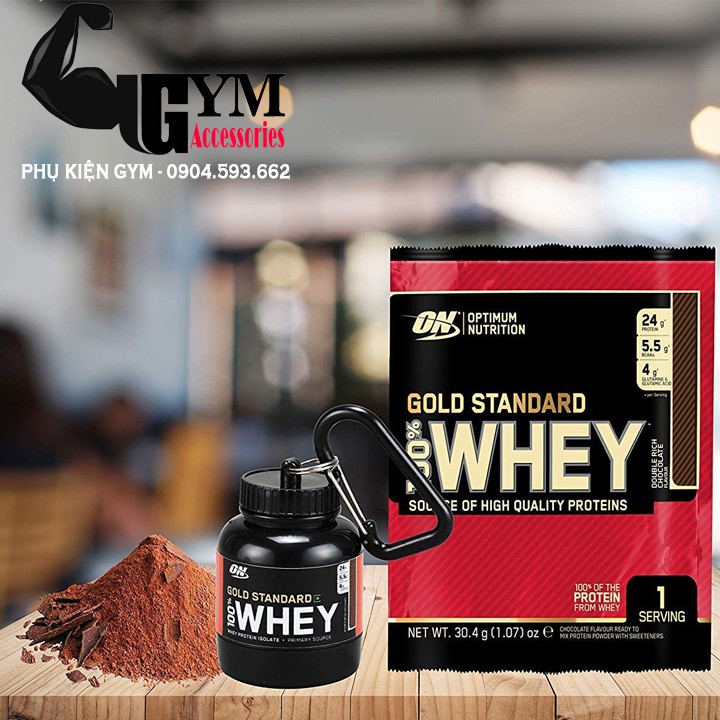 Hộp đựng whey, mass, bcaa Ishake Protein Funnel ON Gold Standard