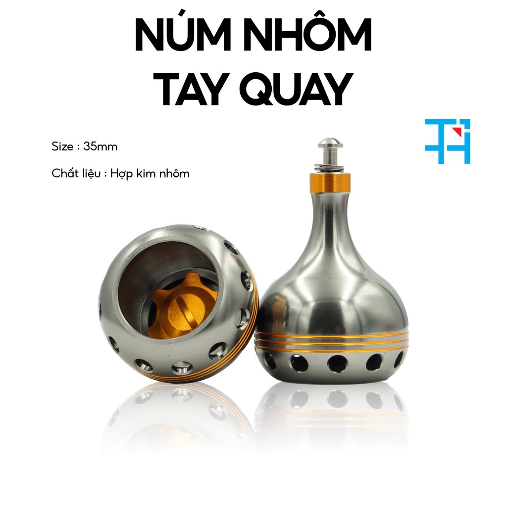 ❌ Núm Nhôm CNC gắn máy câu tra ... / Núm tay quay / Núm độ máy câu cá / Núm titan