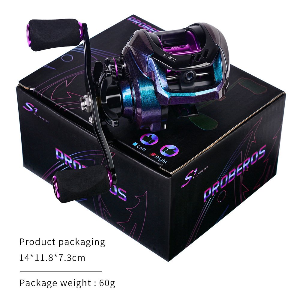 Máy câu lure máy ngang câu cá Proberos S1 tay trái và tay phải tải cá 12kg _ Đồ câu Phía bắc