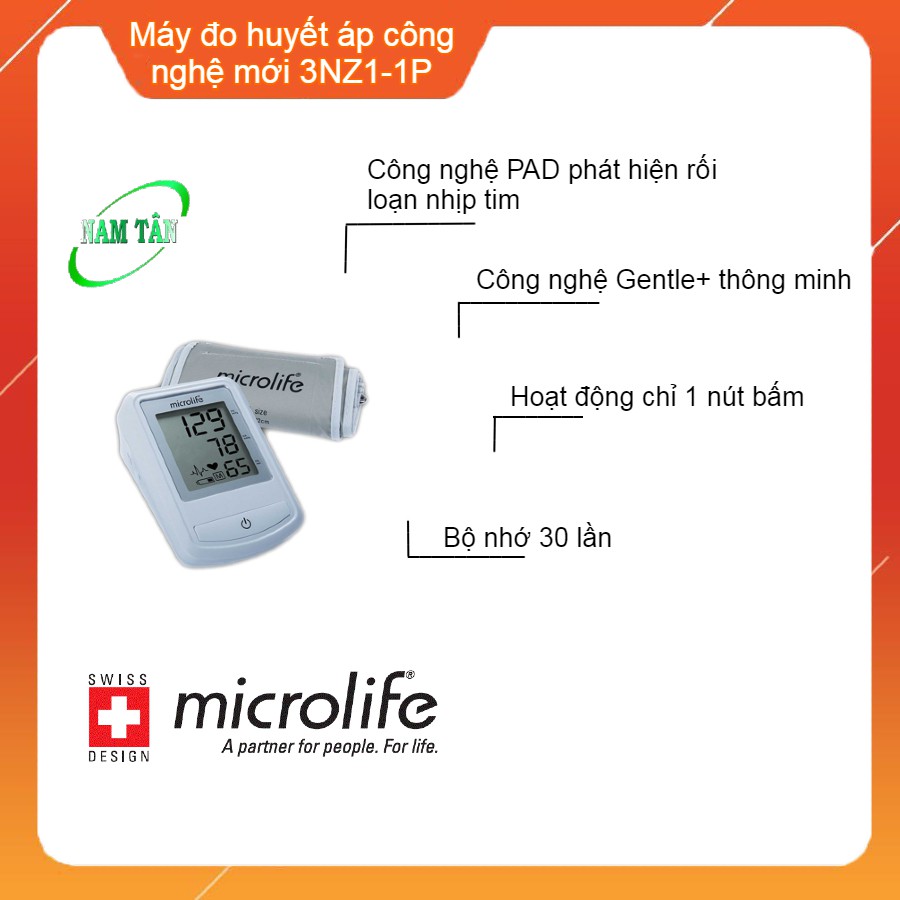[CHÍNH HÃNG]Máy đo huyết áp bảo vệ sức khỏe,thông báo nhịp tim Microlife 3NZ1-1P công nghệ mới(Tặng kèm áo mưa)