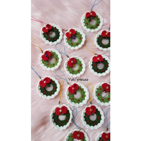 Móc khóa vòng hoa Noel