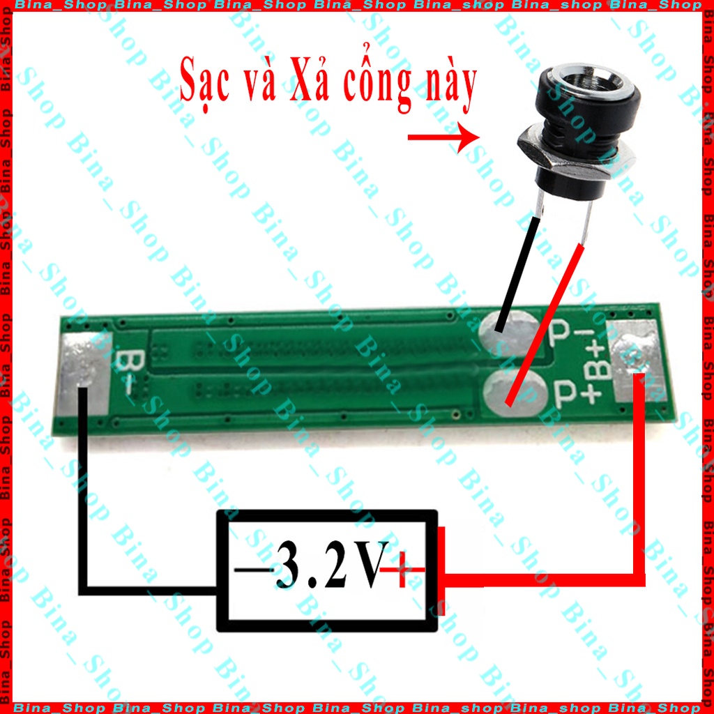Mạch sạc và bảo vệ pin 1S 3.2V 15A LifePo4 Pin sắt Phốt phát 32650
